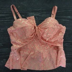 Women’s Torrid 2 / 18-20 Coral Mermaid Tankini Top